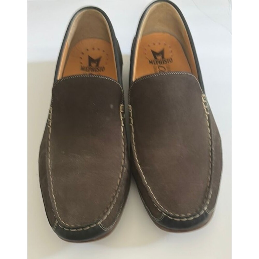 Mephisto Cool Air Men's Size (12 1/2) Brown Leather/Sude Slip on Comfort Loafer